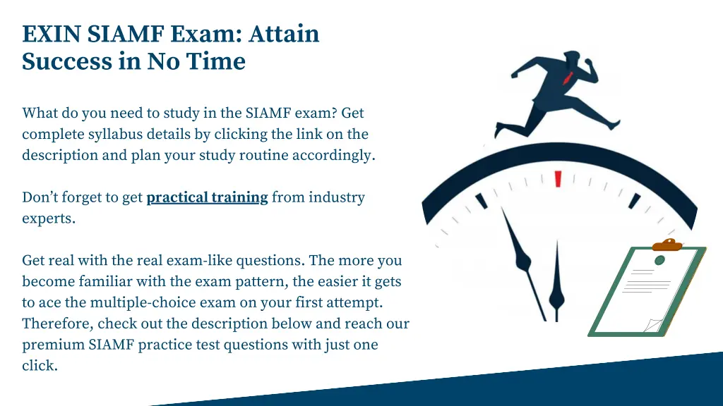 exin siamf exam attain success in no time