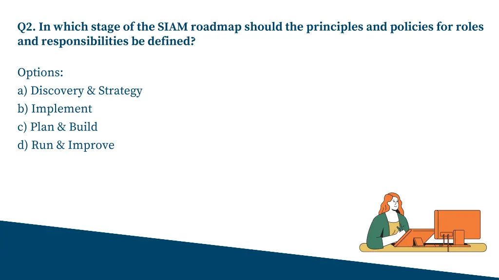 q2 in which stage of the siam roadmap should