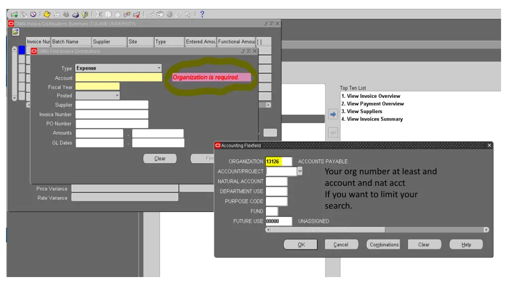 your org number at least and account and nat acct