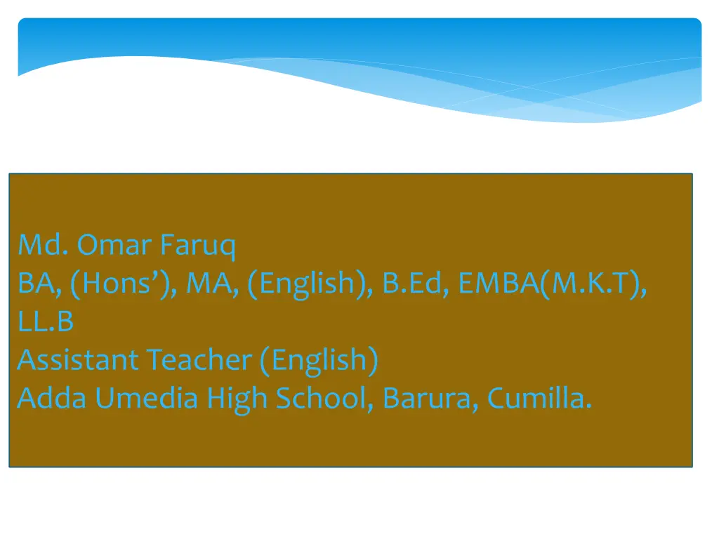 md omar faruq ba hons ma english b ed emba