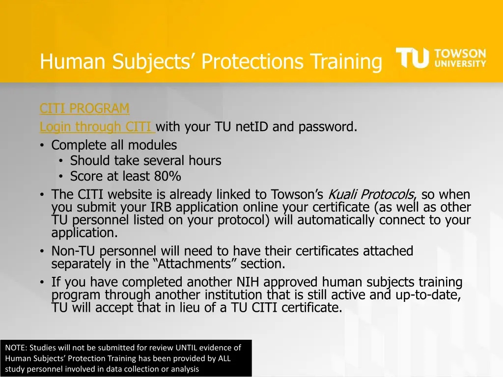 human subjects protections training