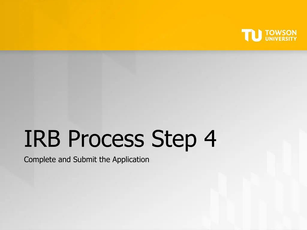 irb process step 4 complete and submit