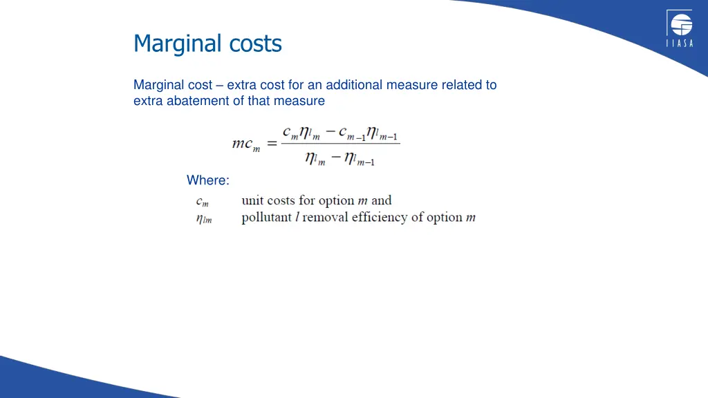 marginal costs