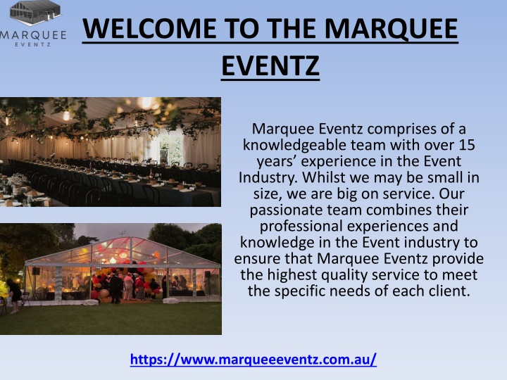 welcome to the marquee eventz