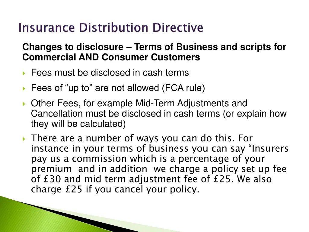 changes to disclosure terms of business 2