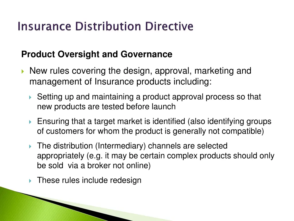 product oversight and governance