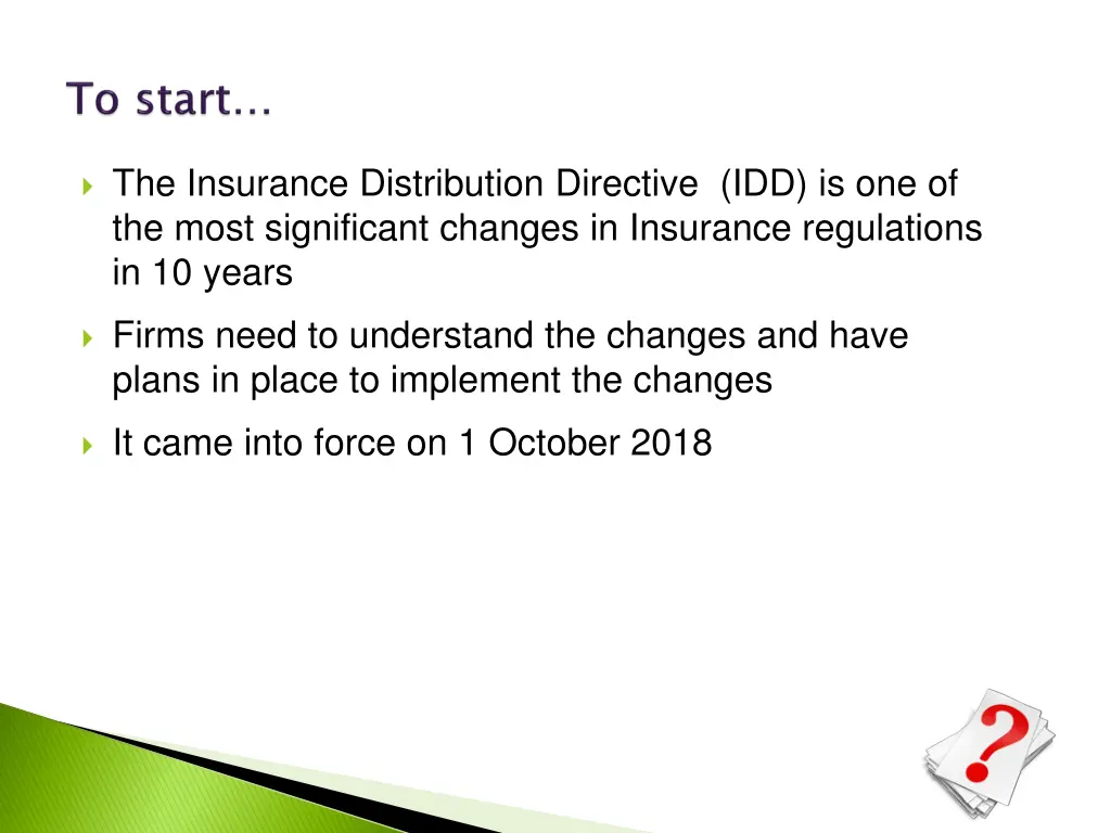 the insurance distribution directive