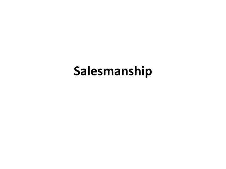 salesmanship