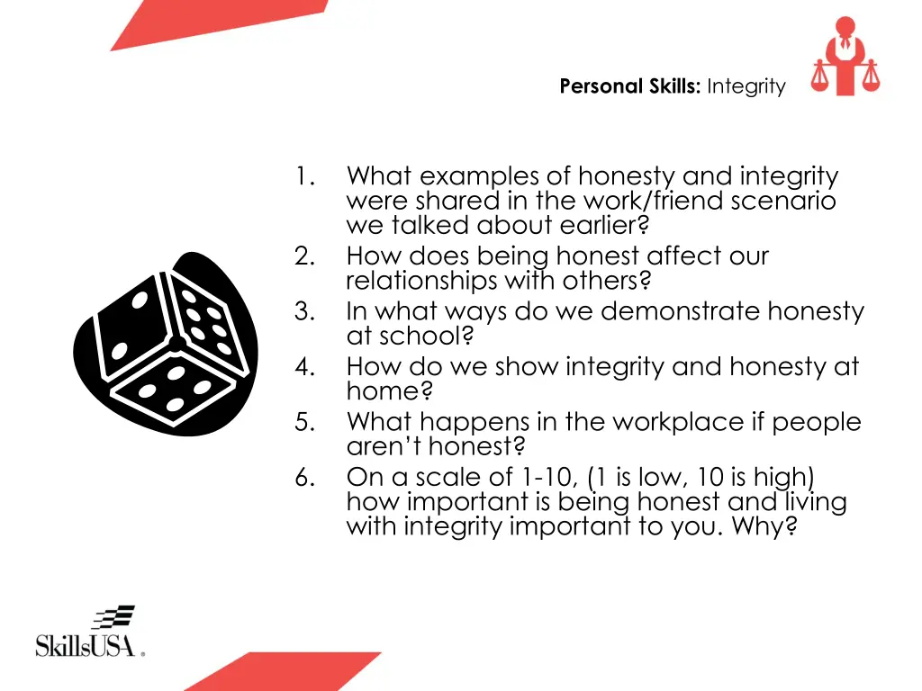 personal skills integrity 8