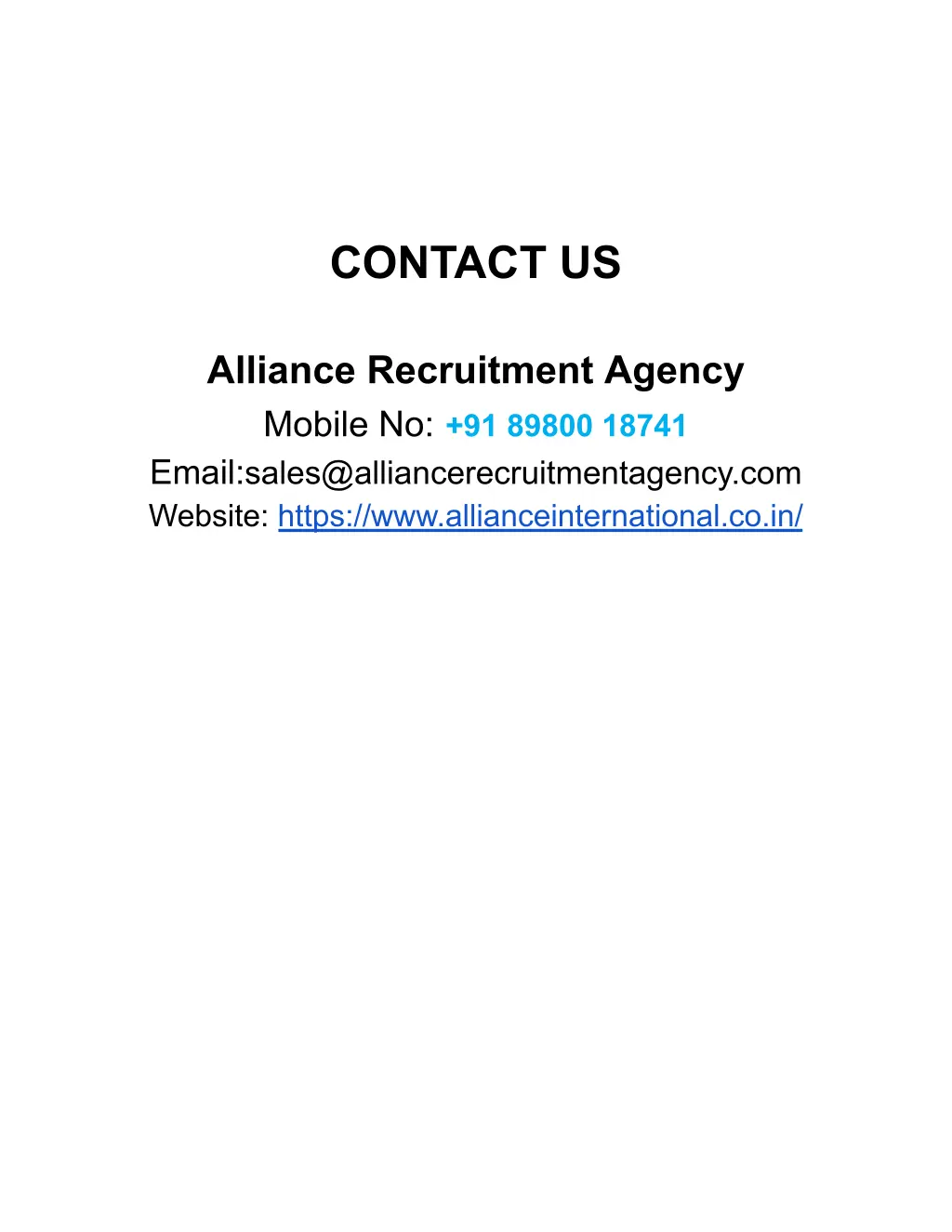 contact us