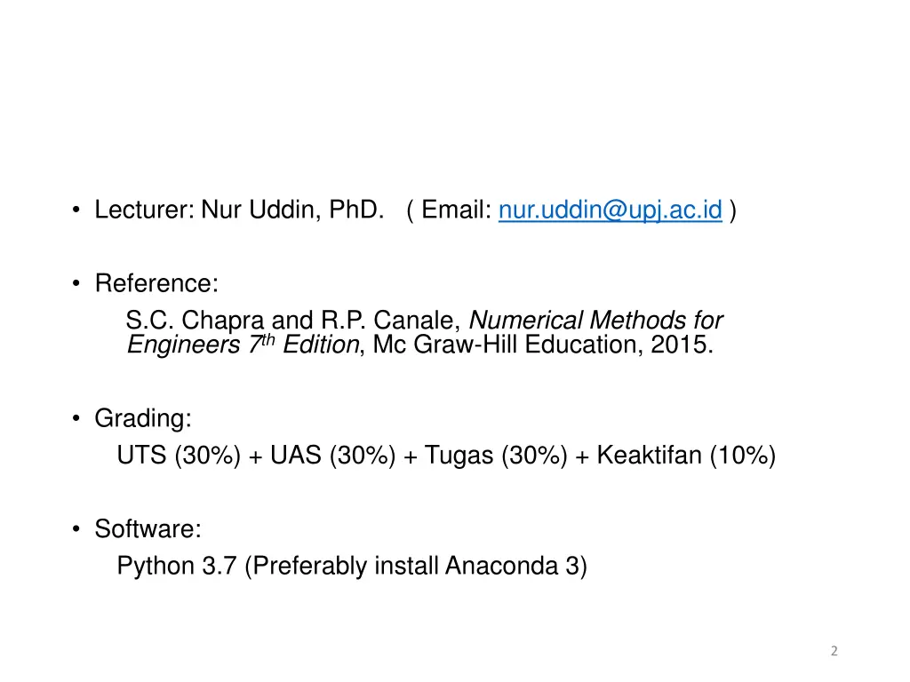 lecturer nur uddin phd email nur uddin@upj ac id