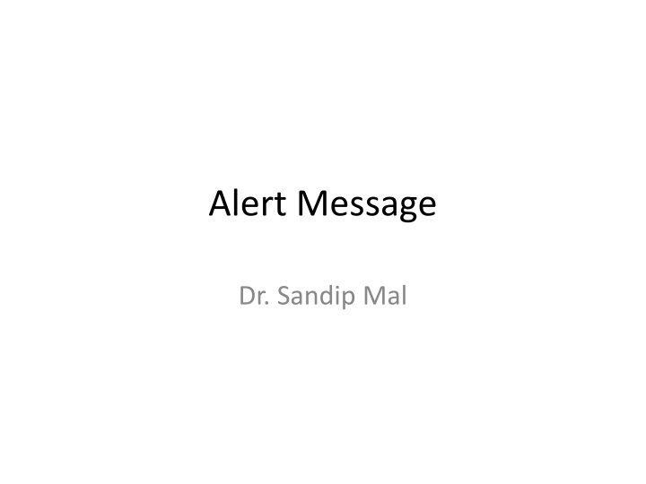 alert message