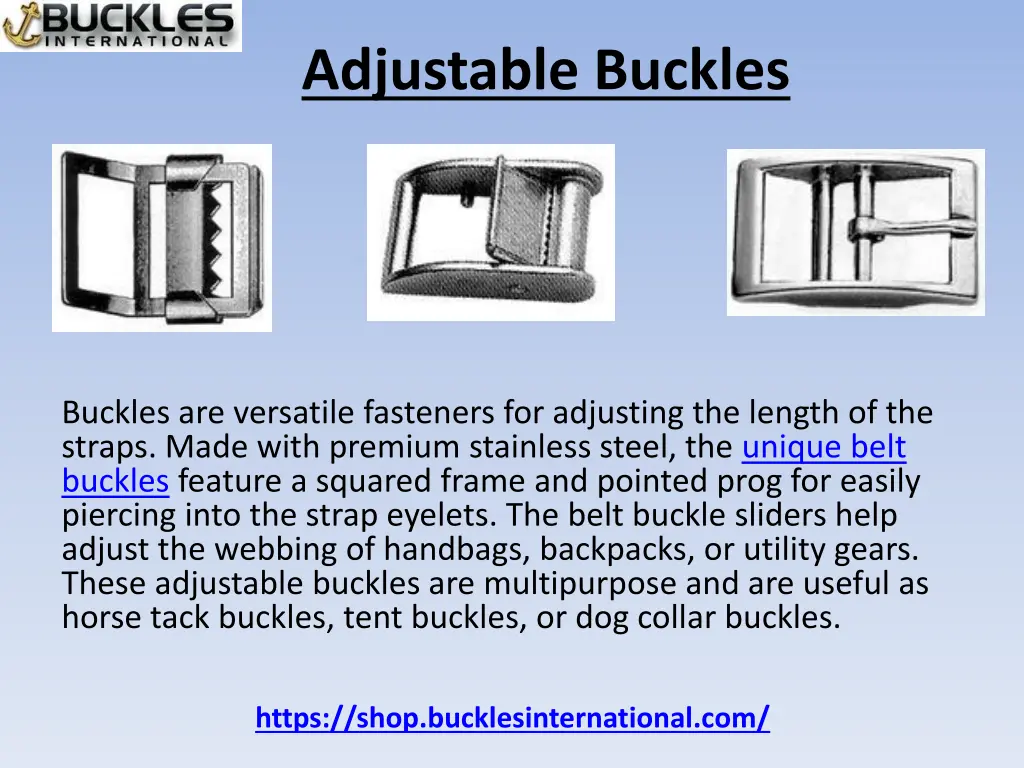 adjustable buckles