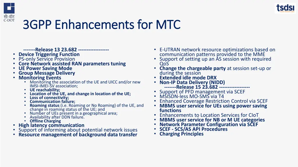 3gpp enhancements for mtc 3gpp enhancements