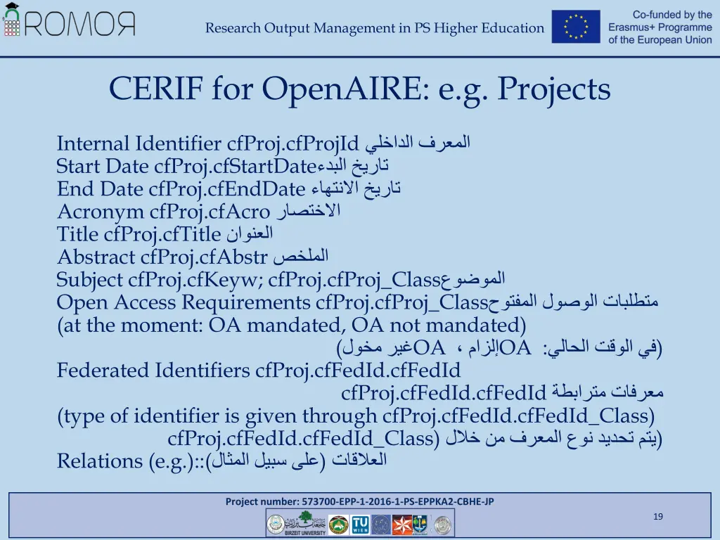 research output management in ps higher education 17