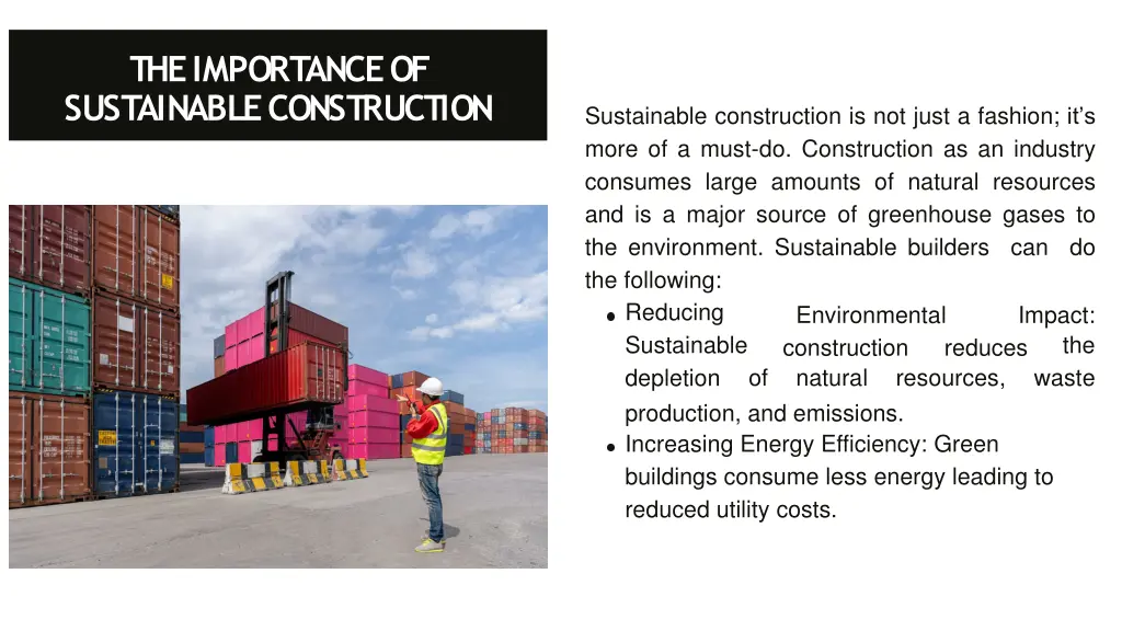 theimportanceof sustainableconstruction