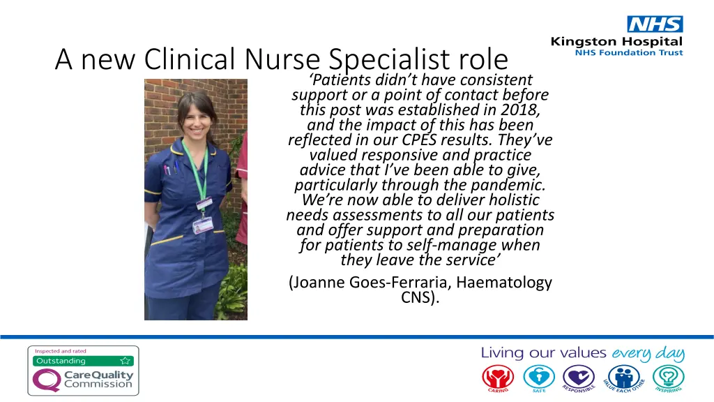 a new clinical nurse specialist role