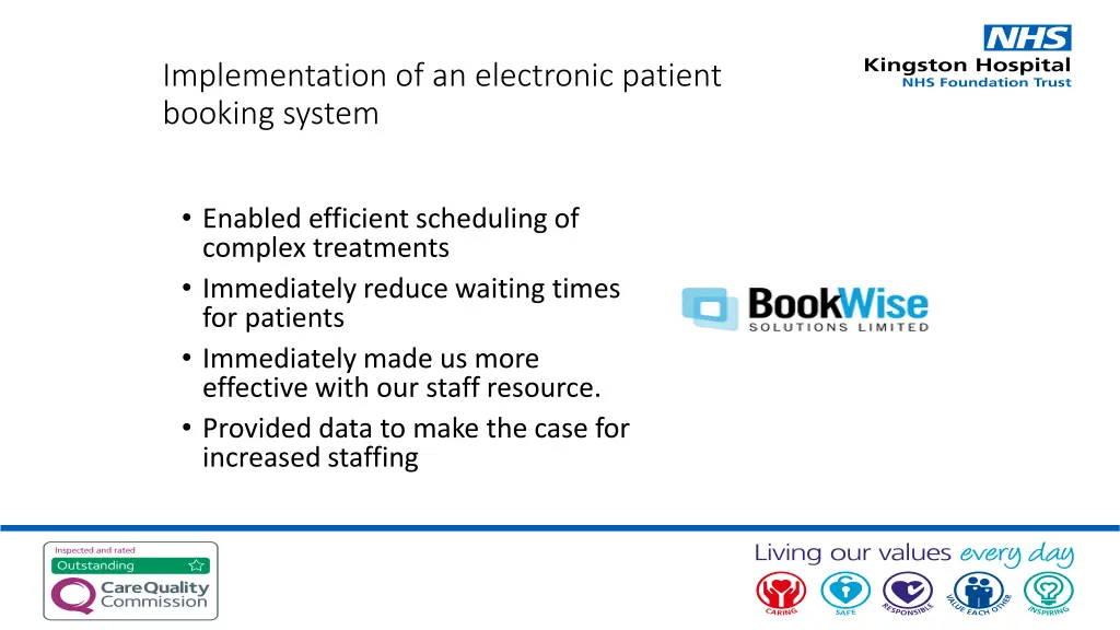 implementation of an electronic patient booking