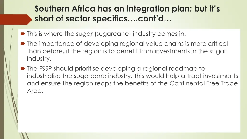 southern africa has an integration plan 1