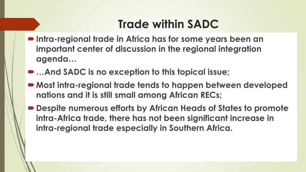 trade within sadc