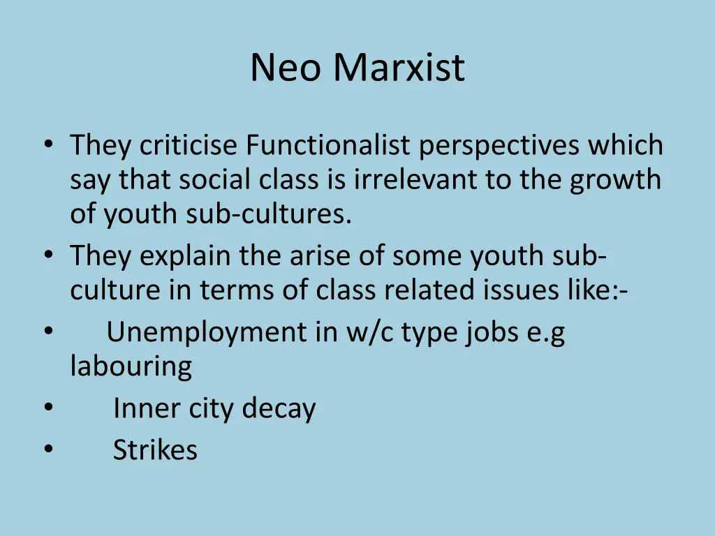 neo marxist