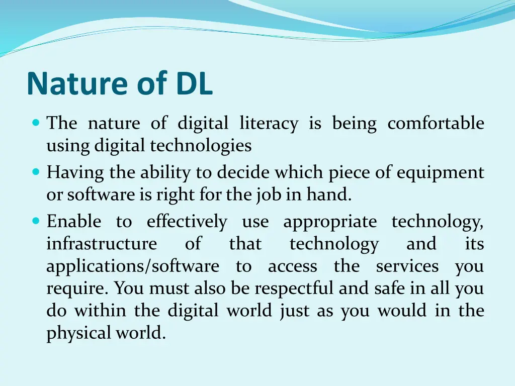 nature of dl