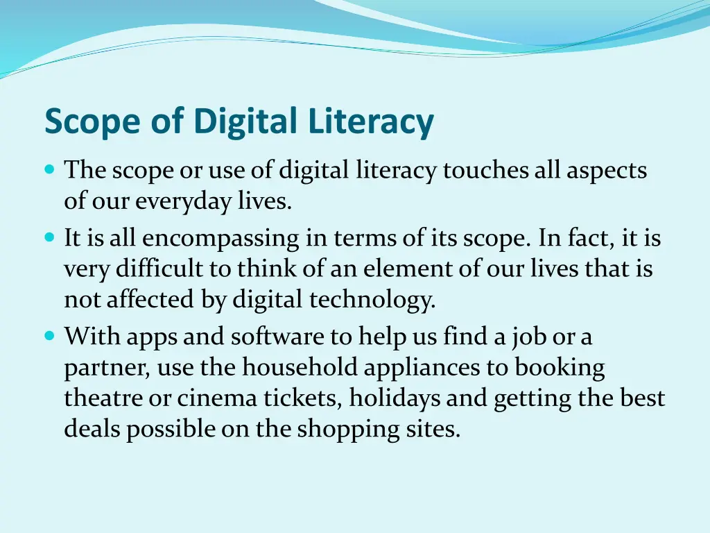 scope of digital literacy