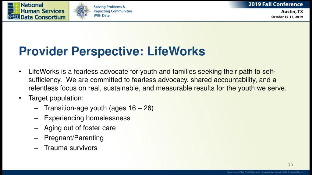 provider perspective lifeworks