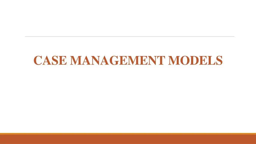 case management models