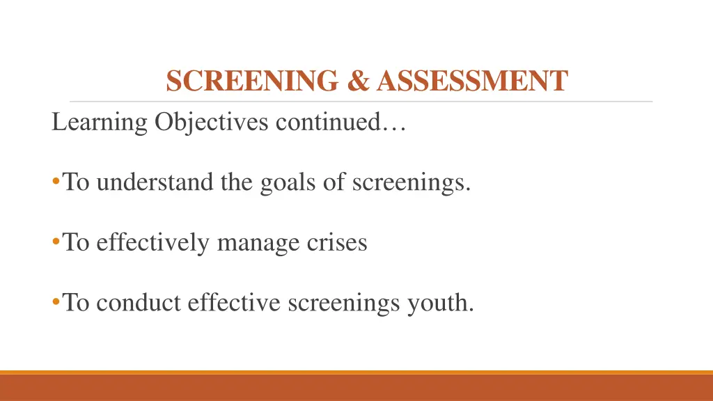 screening assessment 1