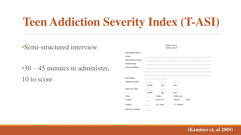 teen addiction severity index t asi