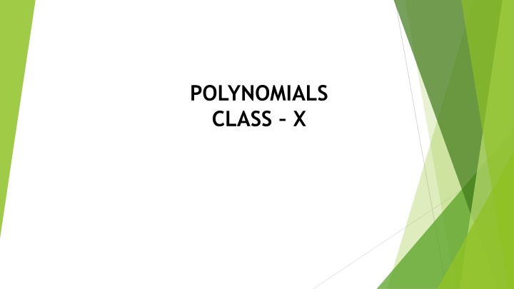 polynomials class x