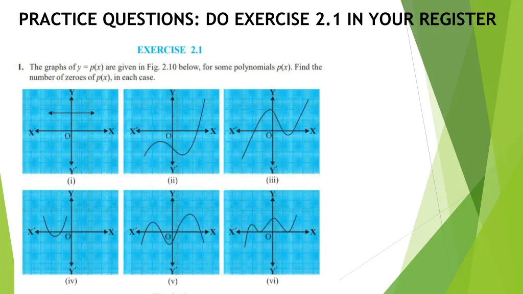 practice questions do exercise 2 1 in your