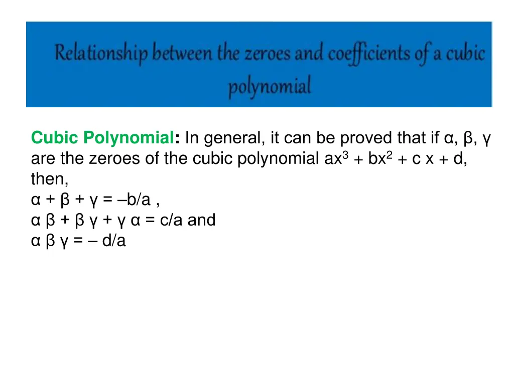 cubic polynomial in general it can be proved that