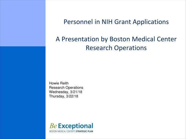 personnel in nih grant applications