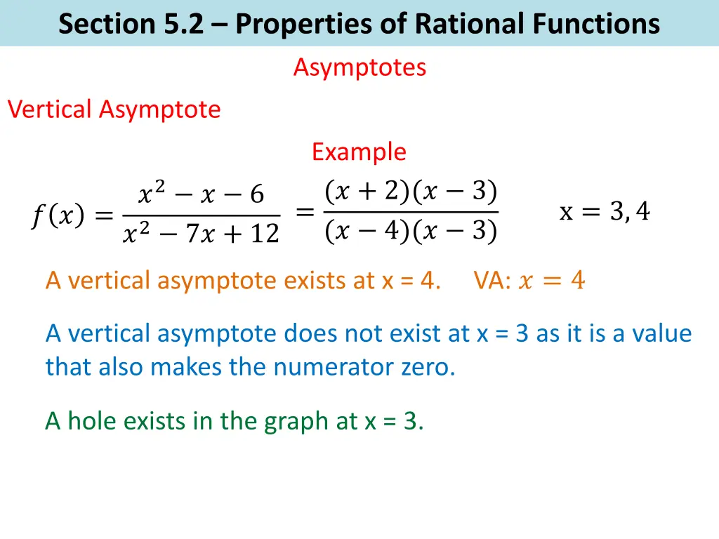 section 5 2 properties of rational functions 5