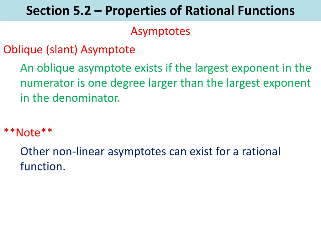 section 5 2 properties of rational functions 8