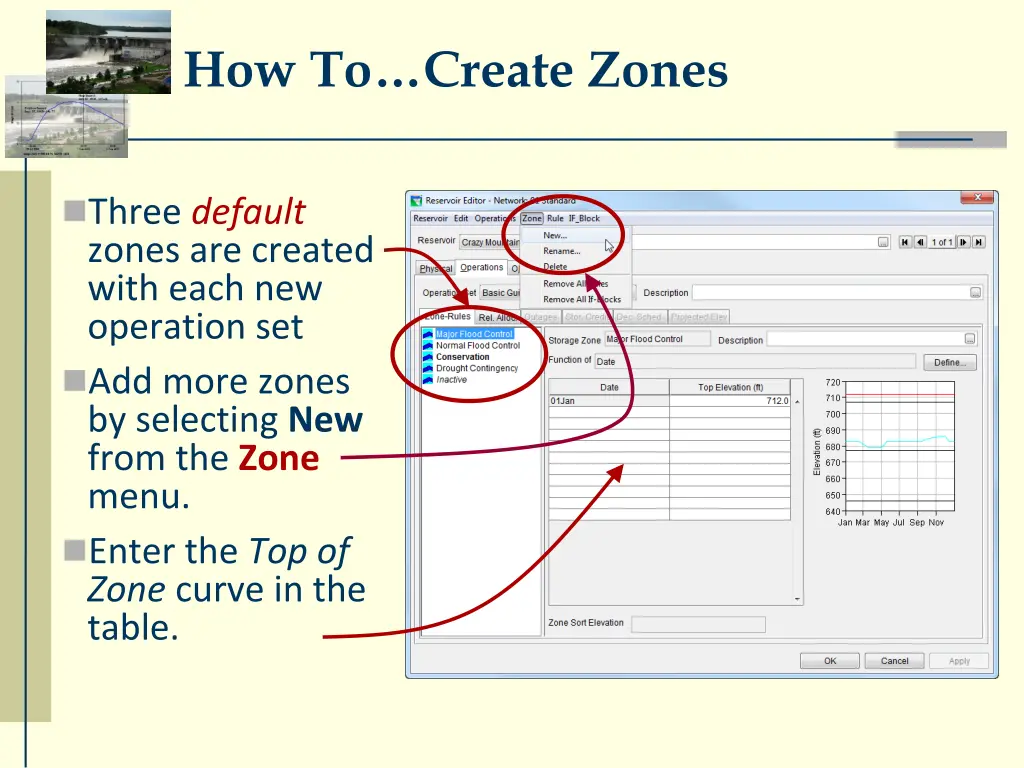 how to create zones