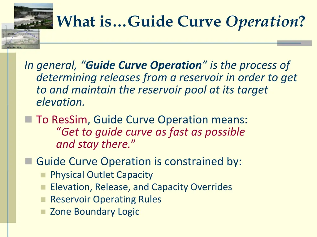 what is guide curve operation