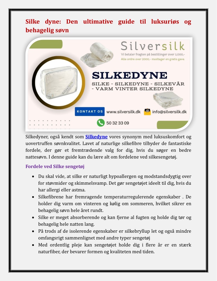 silke dyne den ultimative guide til luksuri