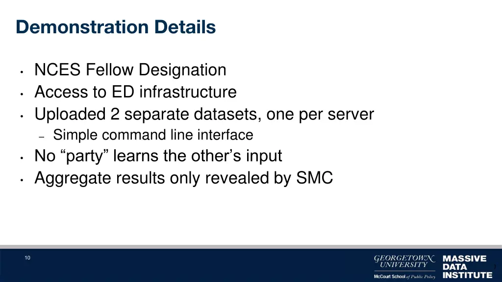 demonstration details