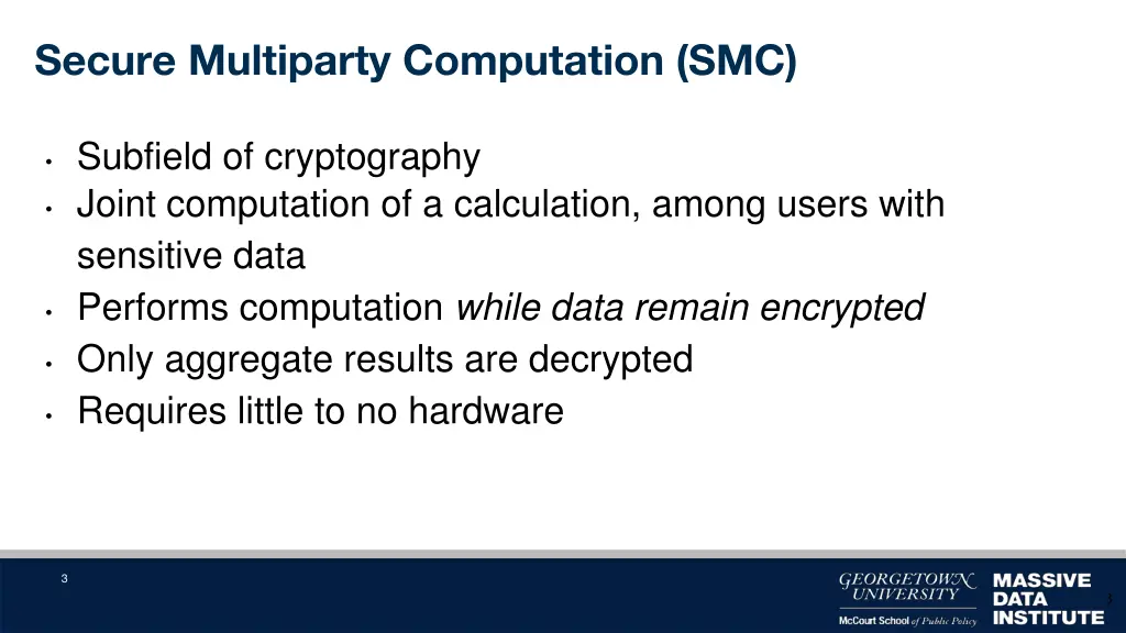 secure multiparty computation smc