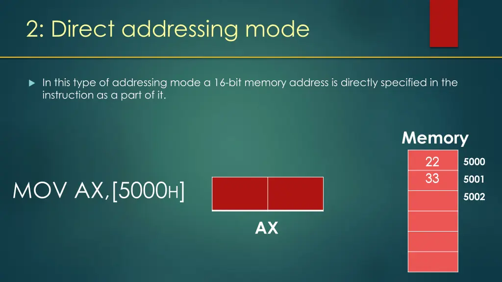 2 direct addressing mode