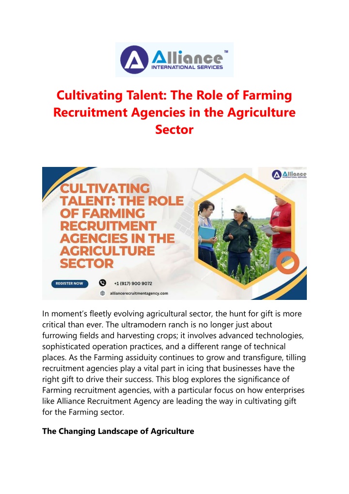 cultivating talent the role of farming