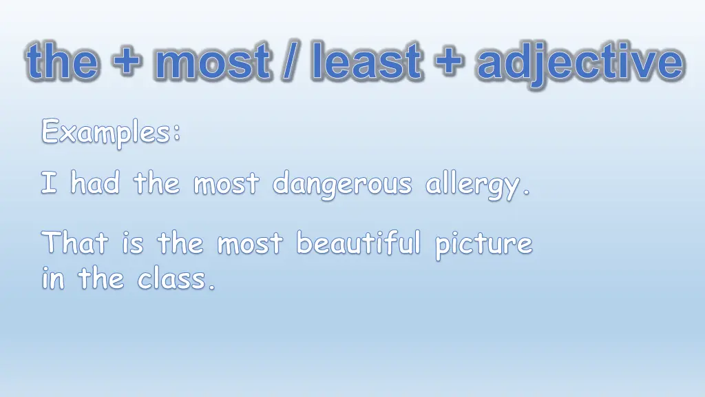 the most least adjective