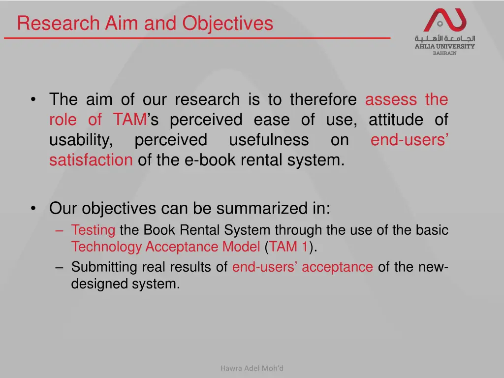 research aim and objectives