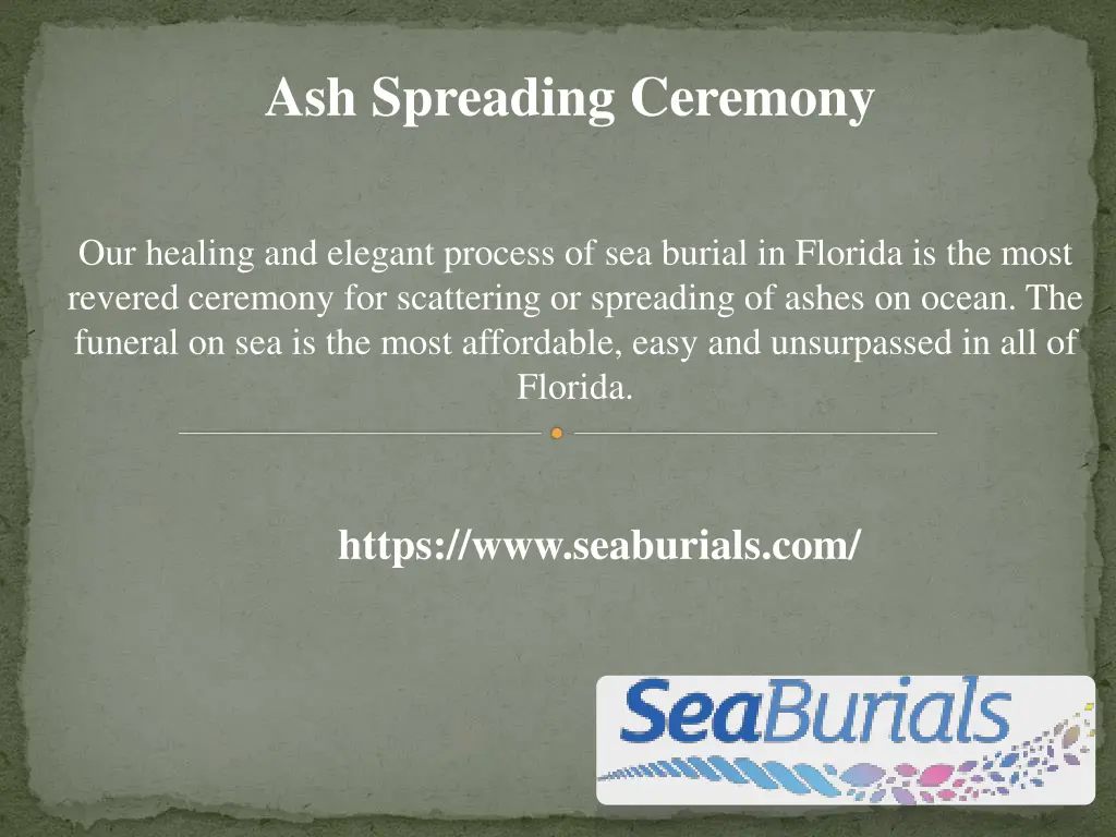 ash spreading ceremony