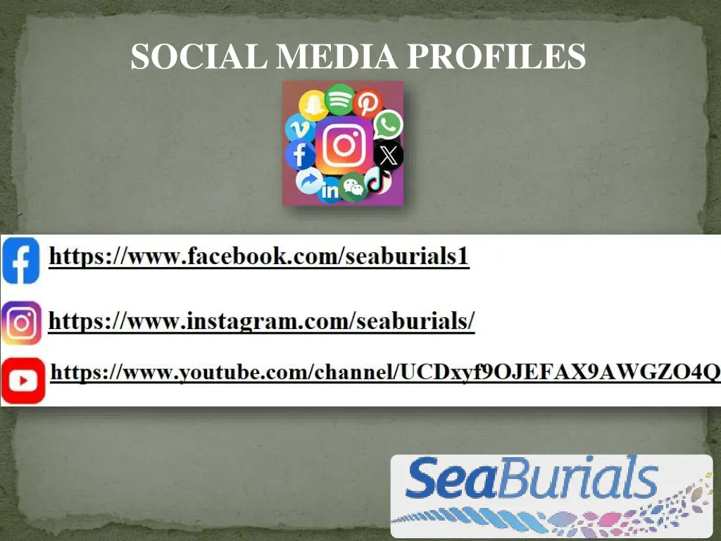 social media profiles