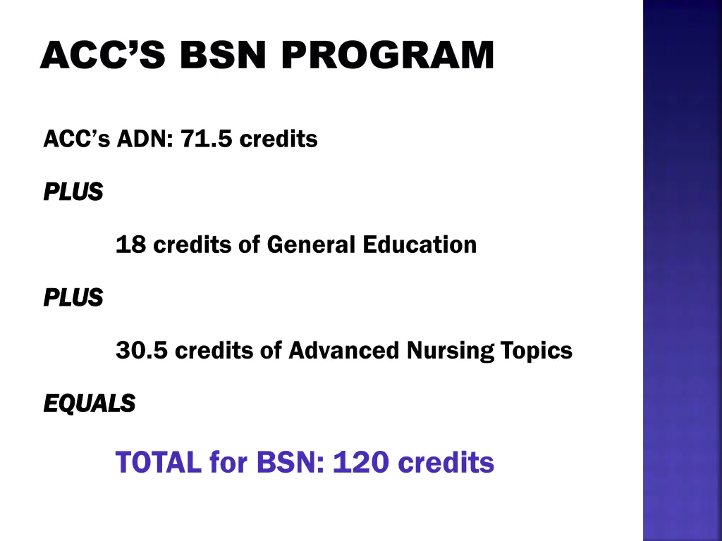 acc s bsn program acc s bsn program