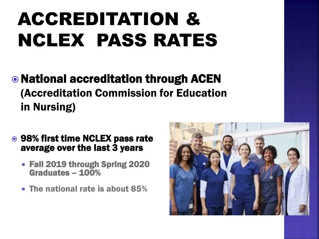 accreditation accreditation nclex pass rates